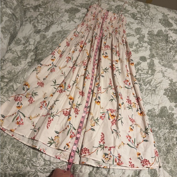 H&M sz Medium ladies floral smocked sundress straps or strapless feminine pink - Picture 15 of 15